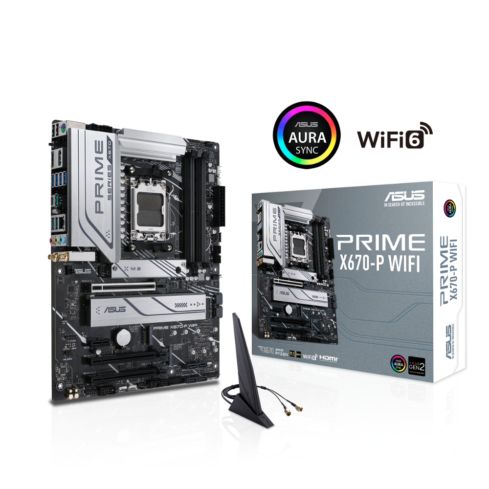 ASUS PRIME X670-P WIFI AMD Ryzen DDR5 ATX Motherboard - Socket AM5
