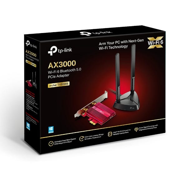 TP-Link TX3000E Wi-Fi 6 Bluetooth 5.0 PCIe Adapter