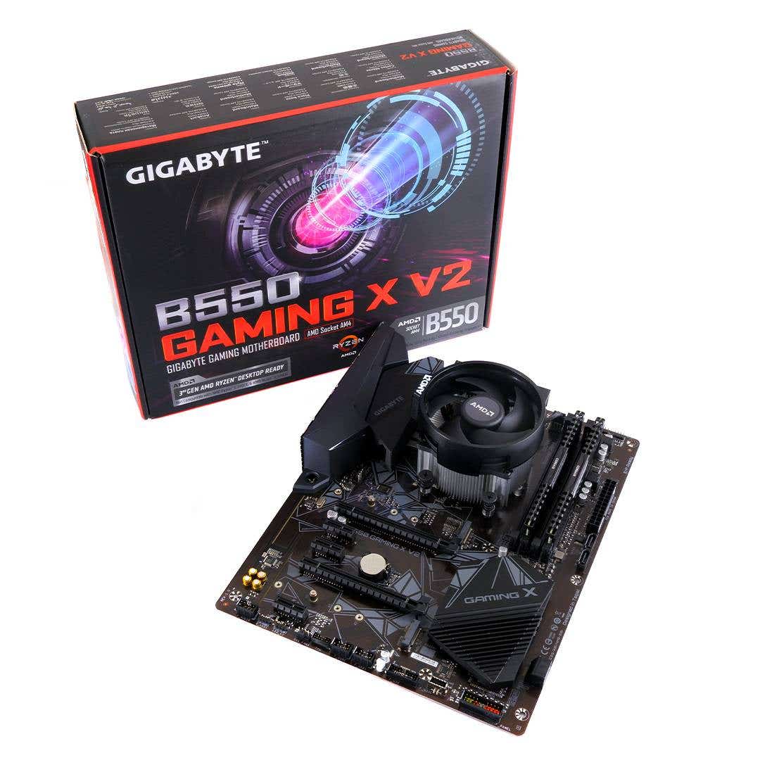 AMD Ryzen 5 3600 Six Core 4.2GHz Gigabyte B550 Gaming X Motherboard CPU Bundle