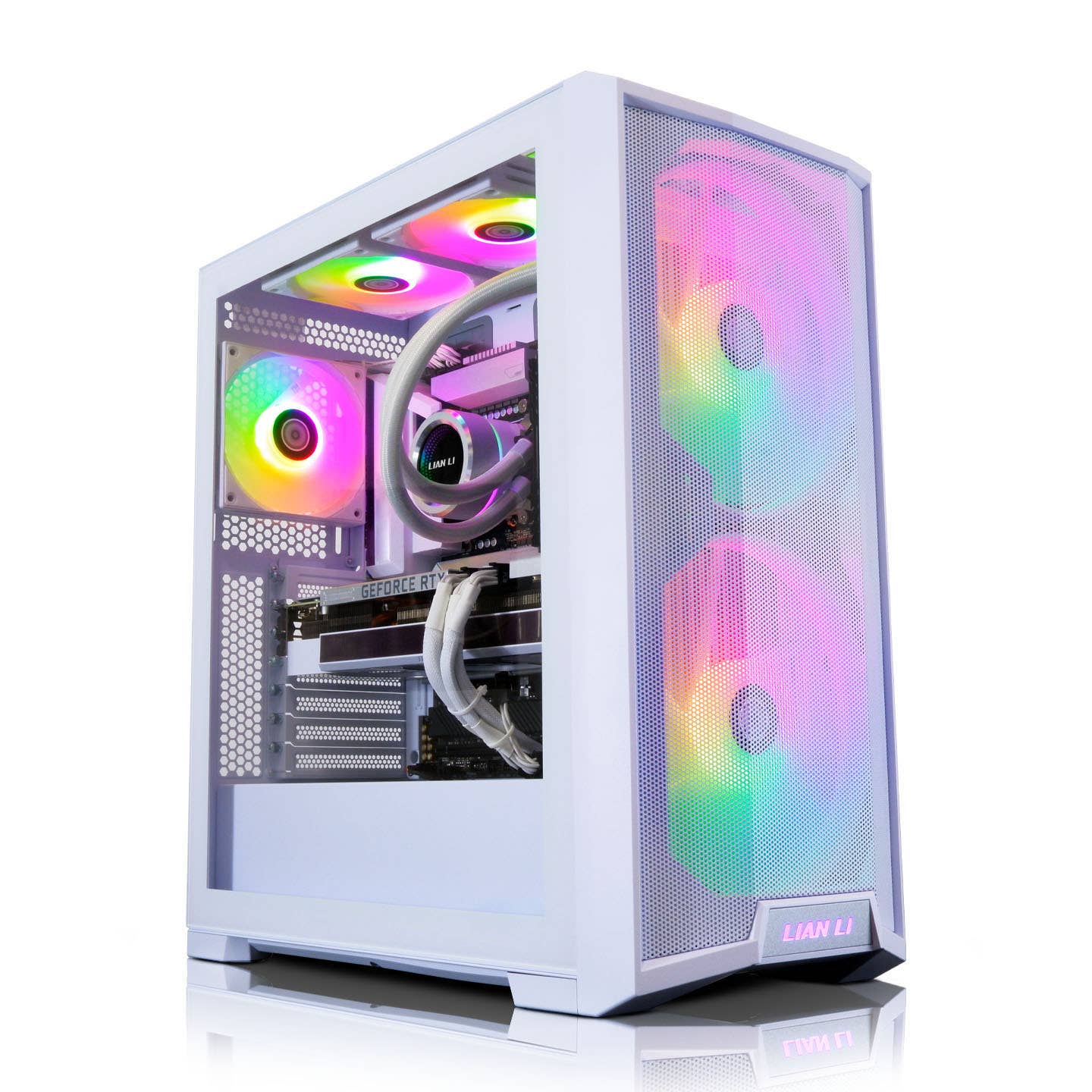 AWD-IT Lancool 215 Snow AMD Ryzen 7 7700X Eight Core RTX 4070 Ti 12GB Desktop PC for Gaming