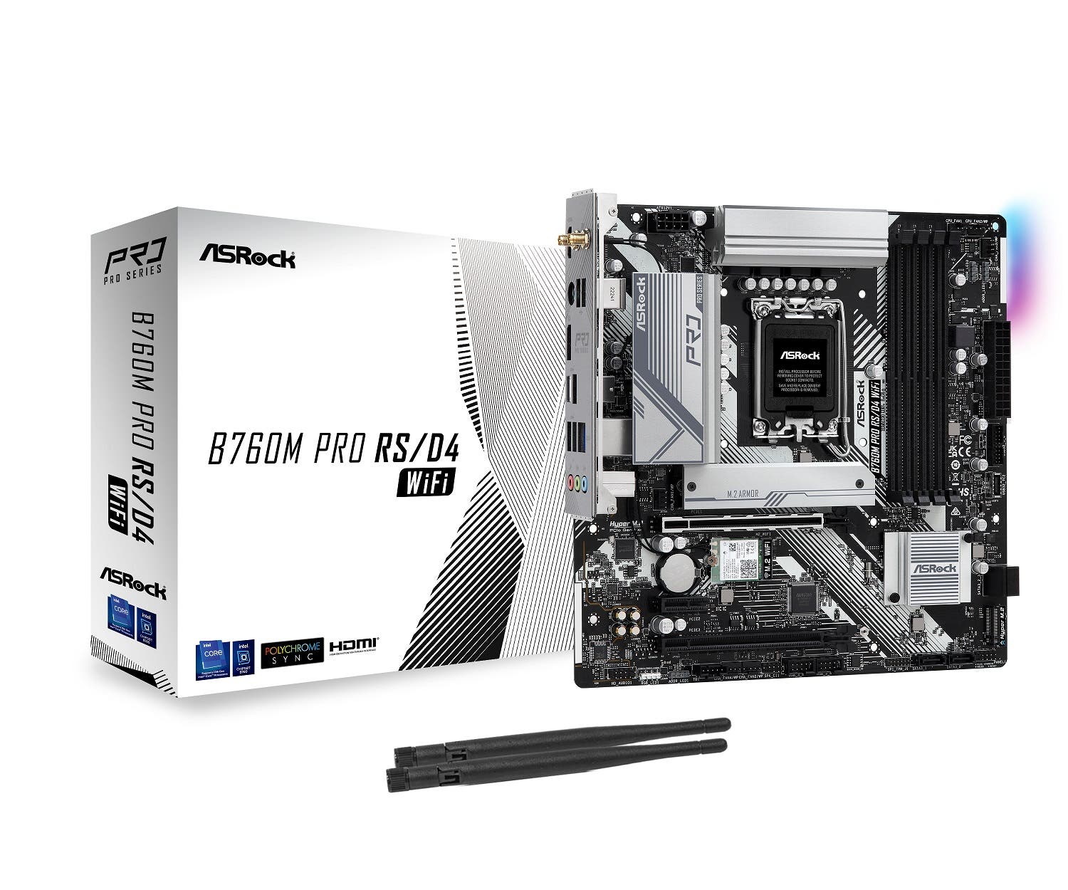 ASRock B760M PRO RS/D4 WIFI Intel DDR4 Micro ATX Motherboard - LGA 1700