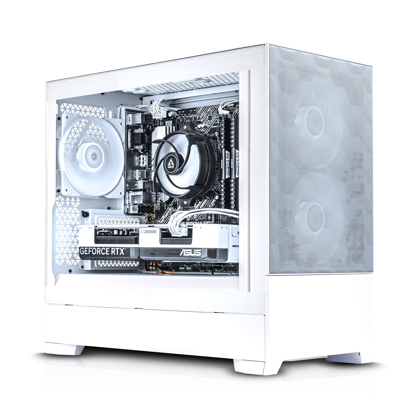 AWD-IT FROST Ryzen 5 5500 6 Core NVIDIA RTX 4060 8GB White Desktop PC for Gaming