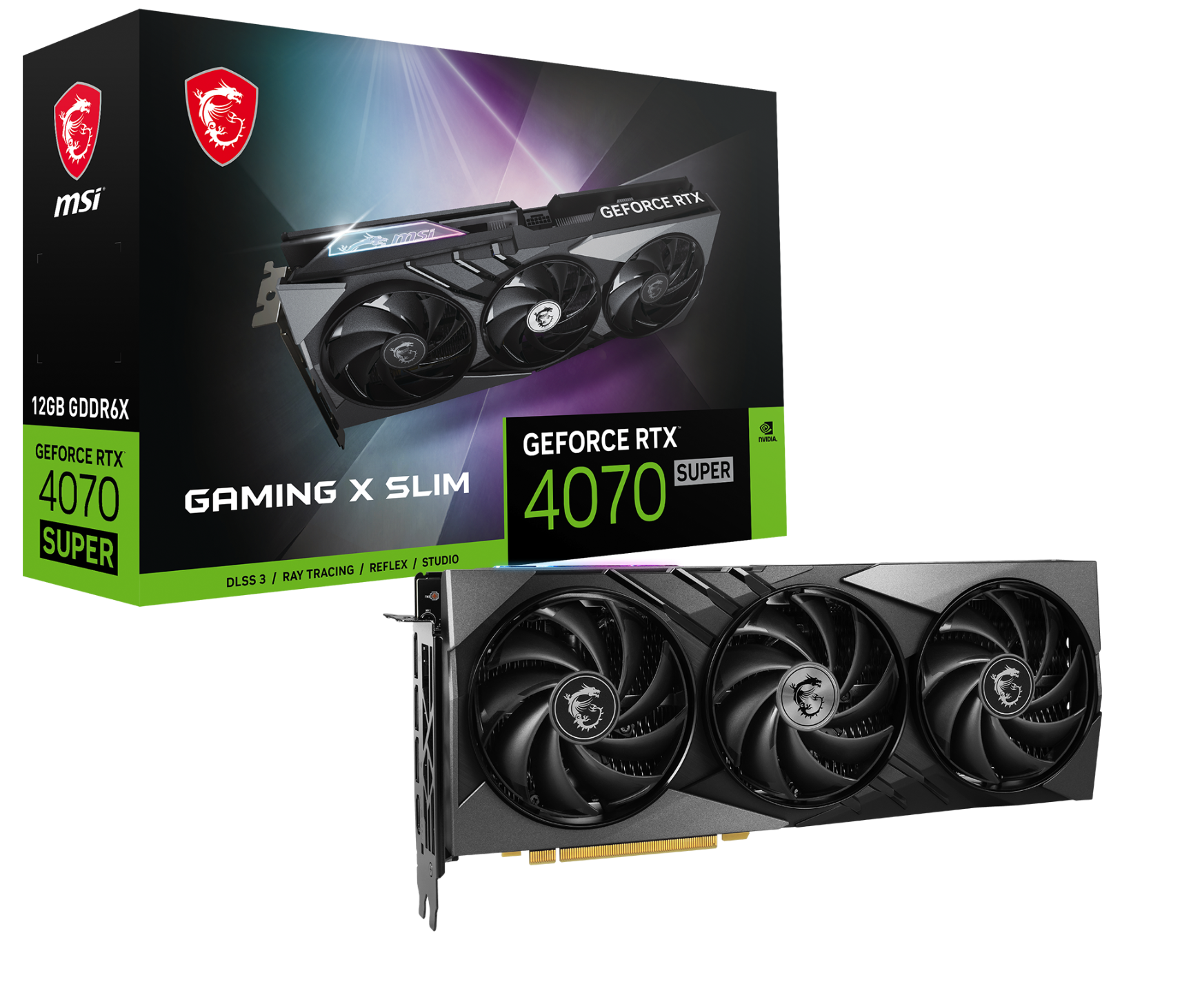 MSI GeForce RTX 4070 Super Gaming X Slim 12G GDDR6X Graphics Card