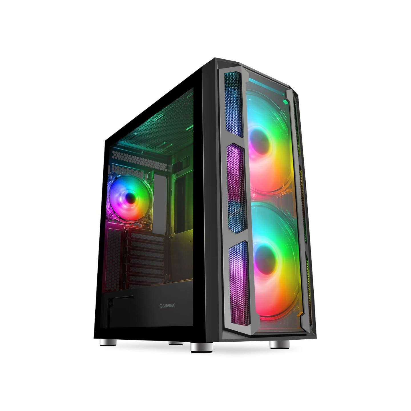 Game Max F15g Argb Tempered Glass Atx Midi Tower Pc Case For Gaming