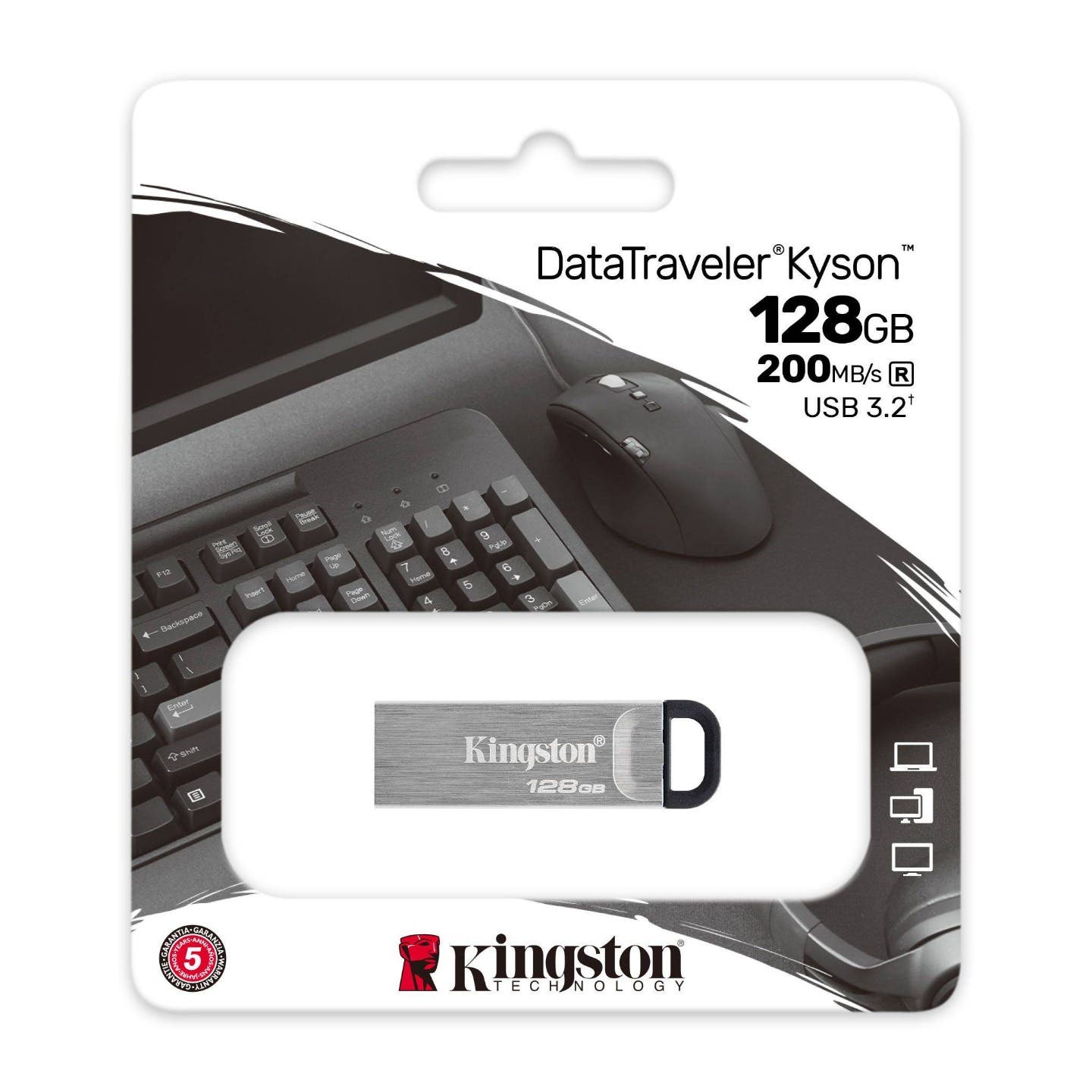 Kingston Technology DataTraveler Kyson 128GB USB 3.2 Flash Drive