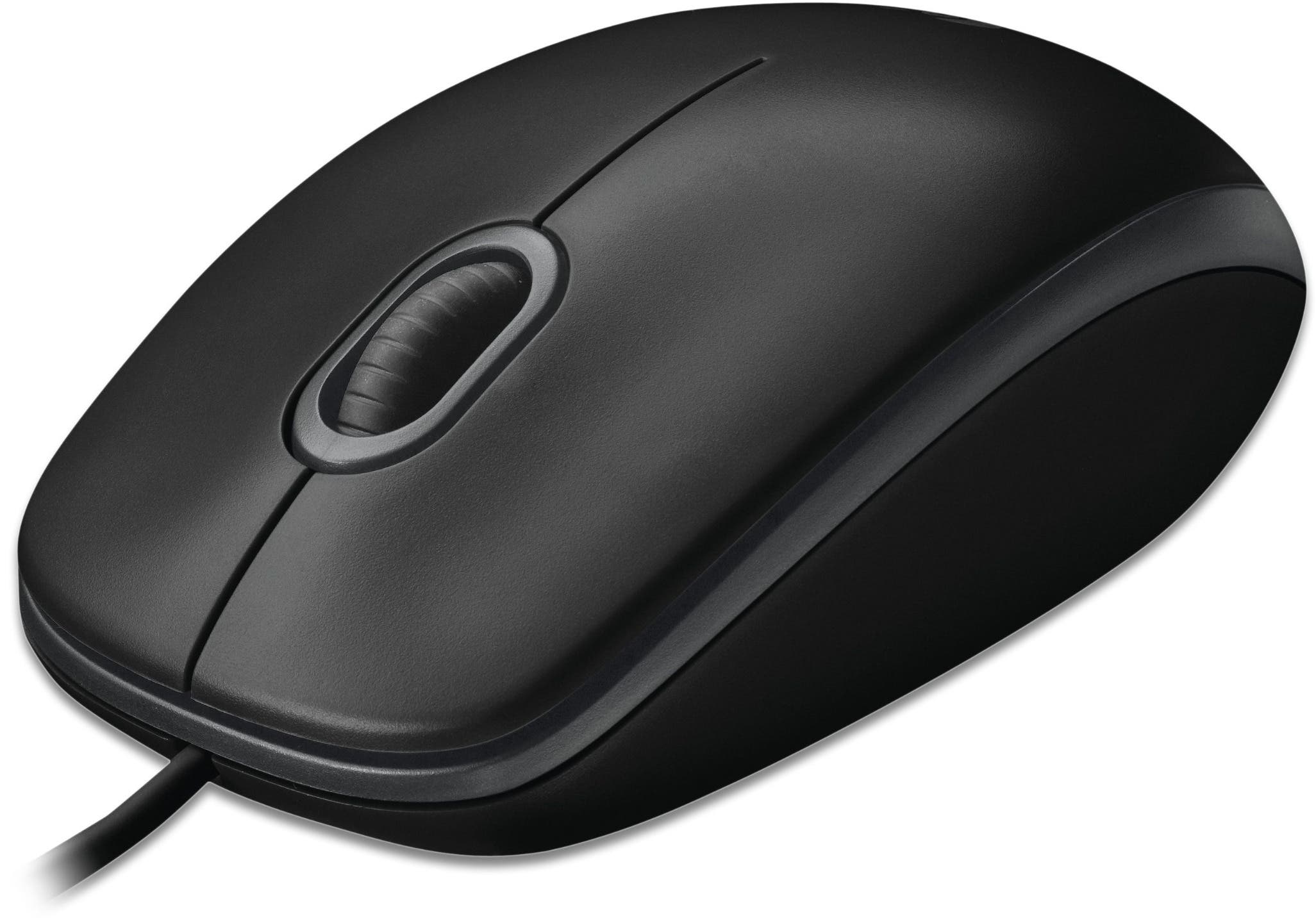 Logitech B100 Ambidextrous Optical USB Mouse - Black - 910-003357