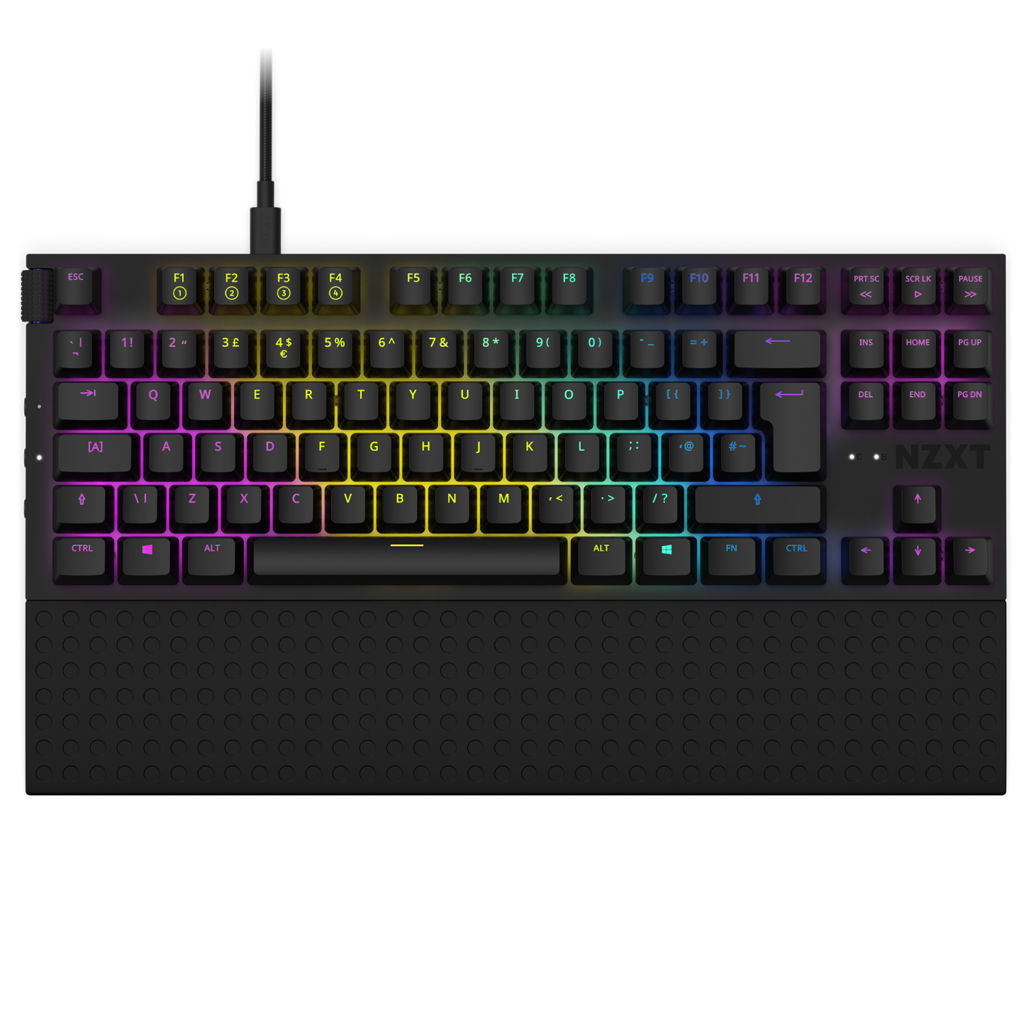 NZXT Function Tenkeyless Gateron Linear Red Switch Mechanical Keyboard - Black