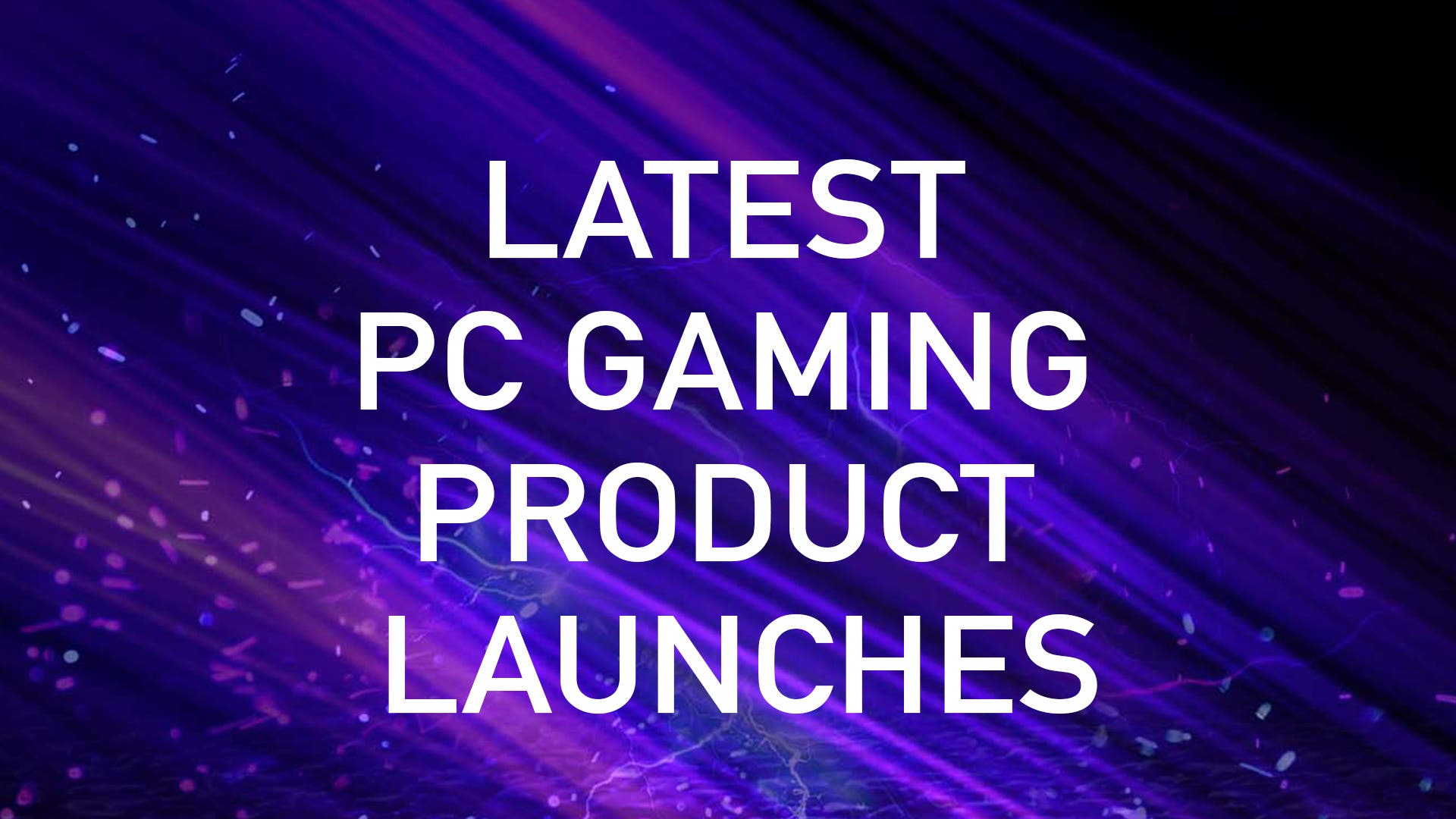 Latest PC Gaming Product Launches AWD-IT Background image text on purple background