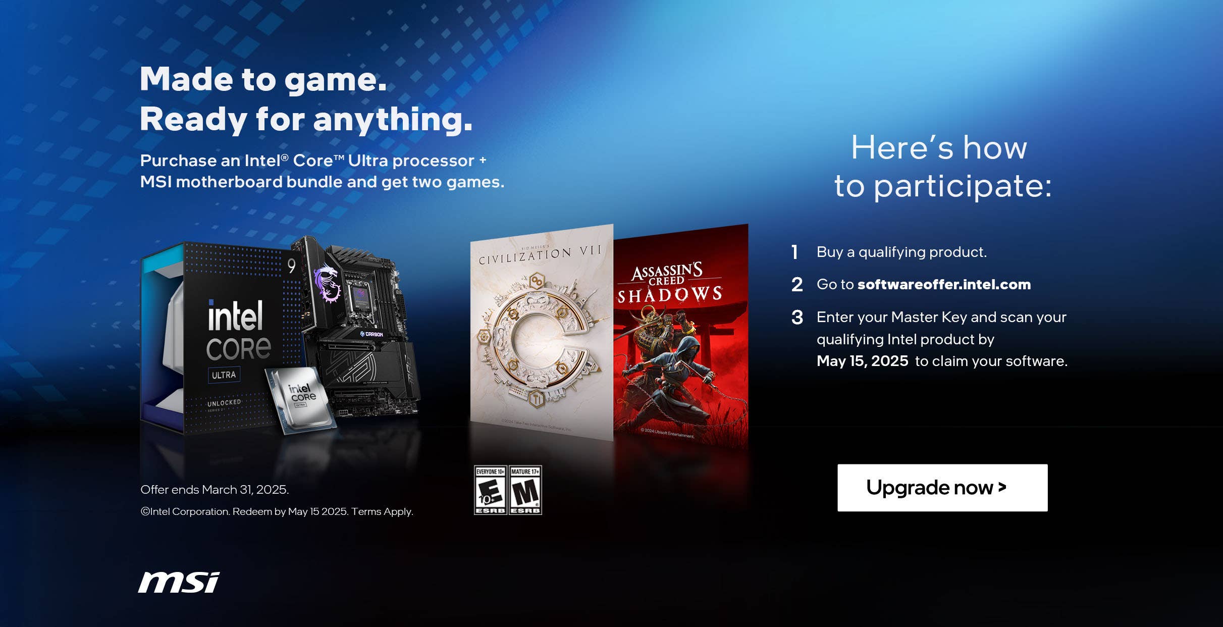 Intel x MSI Promo